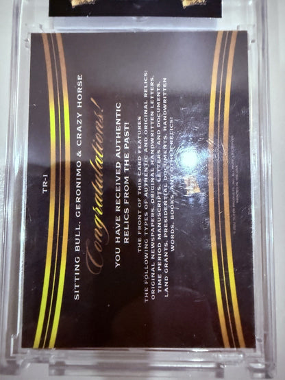 Sitting Bull Geronimo Crazy Horse Relic 2022 Super Pieces Of The Past #TR-1