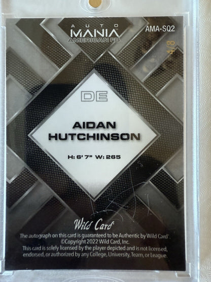 Aidan Hutchinson Wild Card Mania Auto /8
