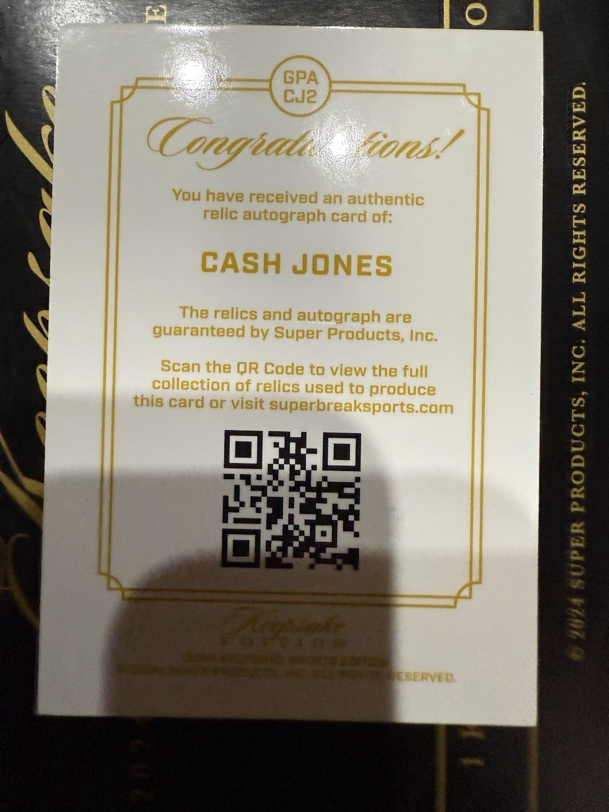 Cash Jones Gem Patch Auto . Georgia Bulldogs