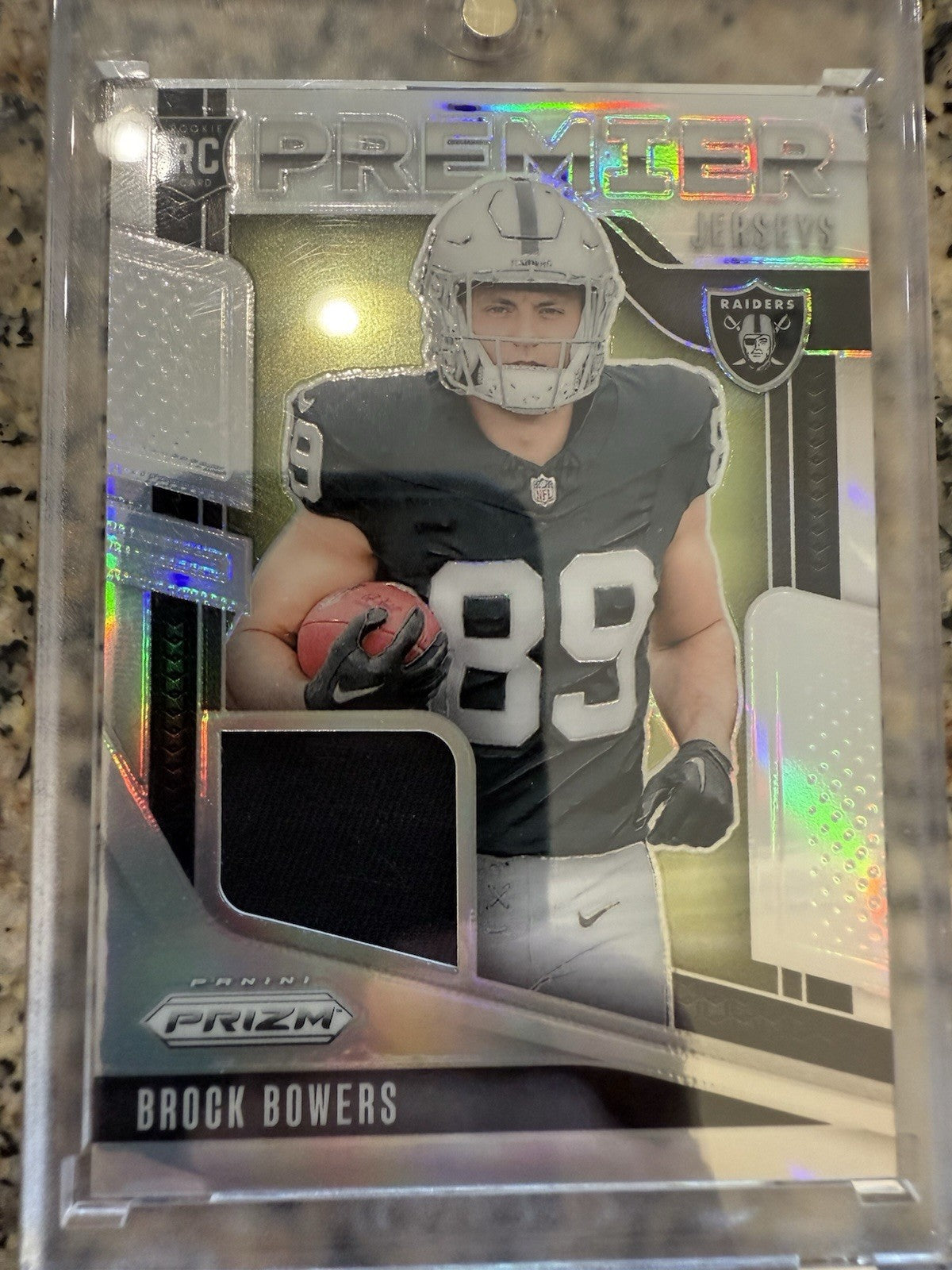 2024 Panini Prizm - Premier Jerseys Brock Bowers #PJ-BBS (MEM, RC)