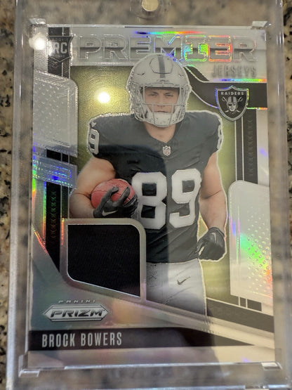 2024 Panini Prizm - Premier Jerseys Brock Bowers #PJ-BBS (MEM, RC)