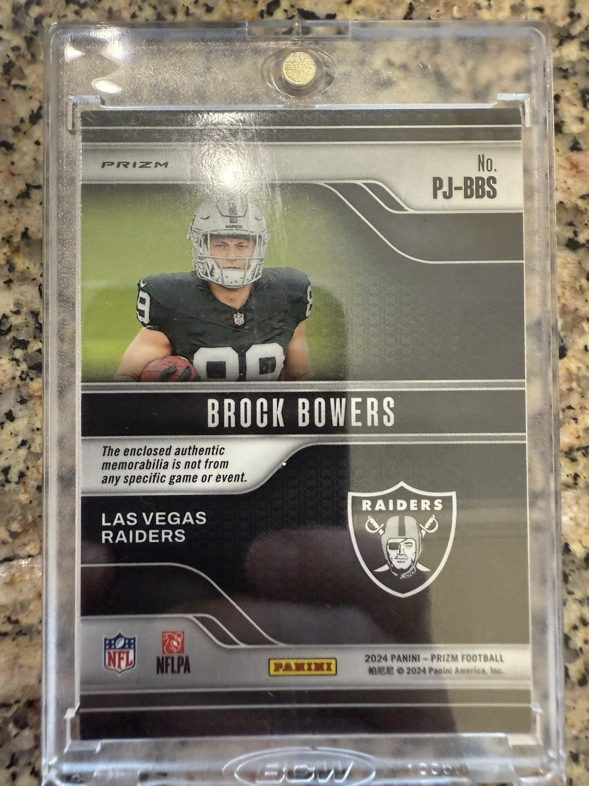 2024 Panini Prizm - Premier Jerseys Brock Bowers #PJ-BBS (MEM, RC)