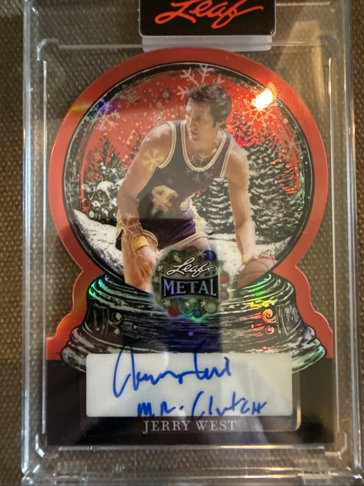 2025 Leaf Happy Holidays Jerry West Auto Autograph #d 1/2
