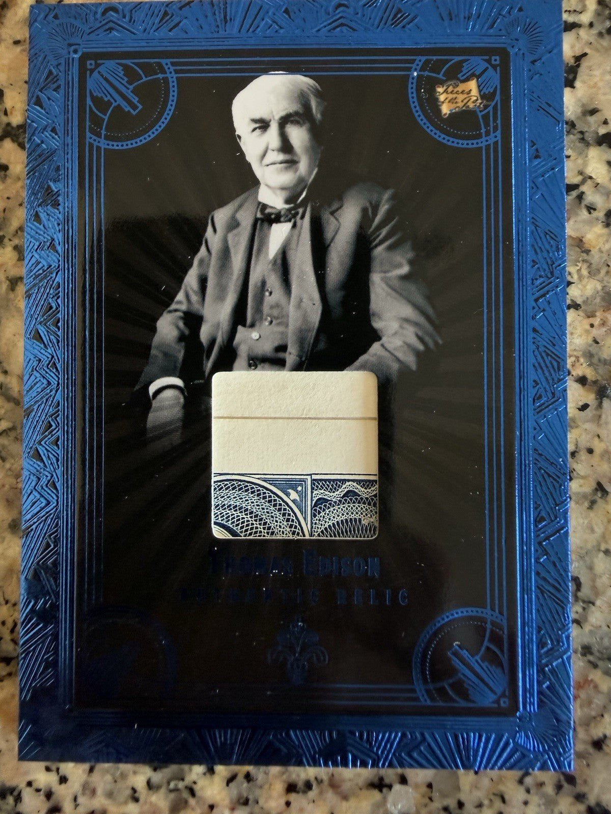 2025 PIECES OF THE PAST Roaring 20s Edition Thomas Edison Blue Relic #44/50