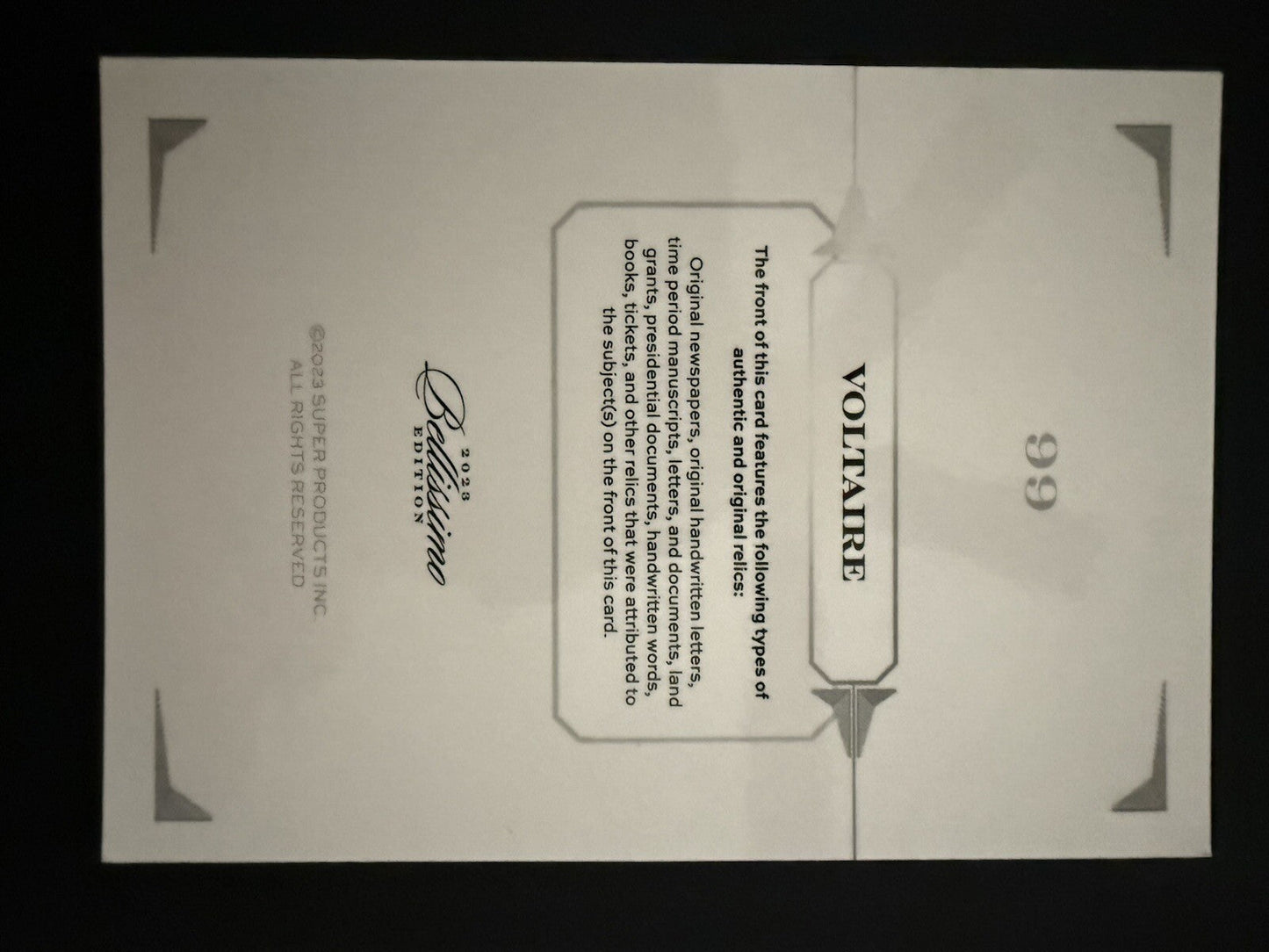 Voltaire Relic. Keepsake Bellissimo Edition /25