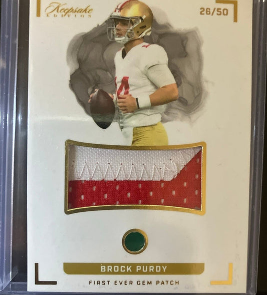 Brock purdy gem patch card