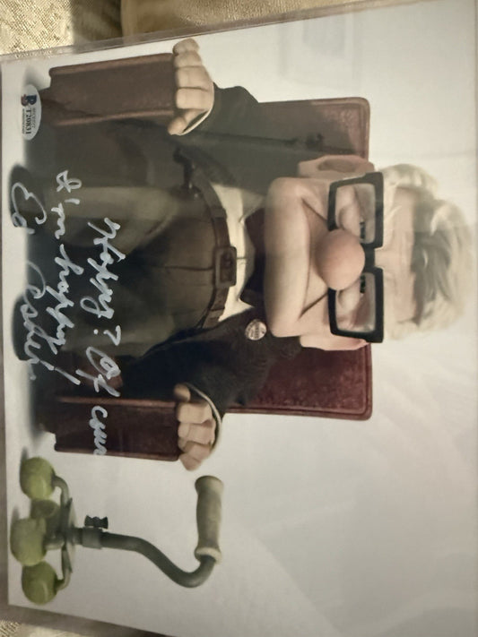Ed Asner Signed UP 8x10 Photo Carl Inscribed Quote Beckett COA Pixar Auto