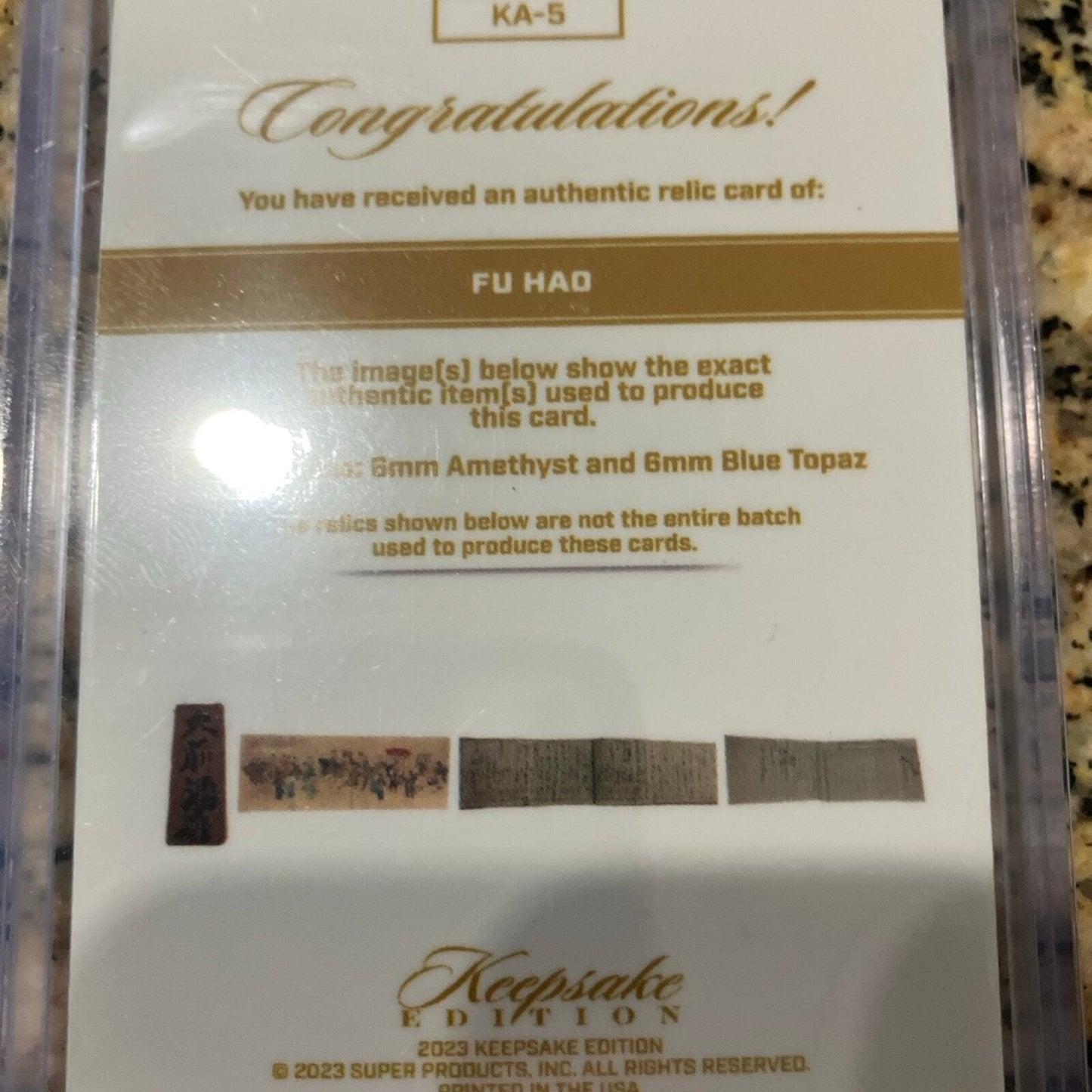 Fu hao gem relic