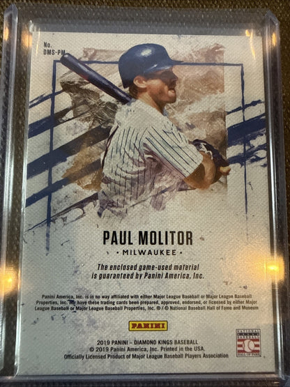 2019 Panini Diamond Kings - Dk Materials Paul Molitor #DMS-PM (MEM)