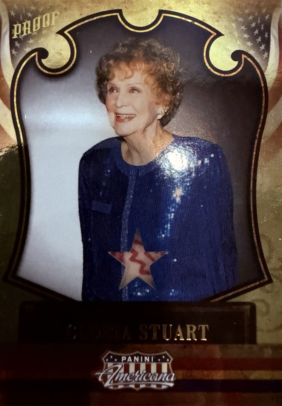 2011 Panini Americana Proof Gold Stars Materials /25 Gloria Stuart #12