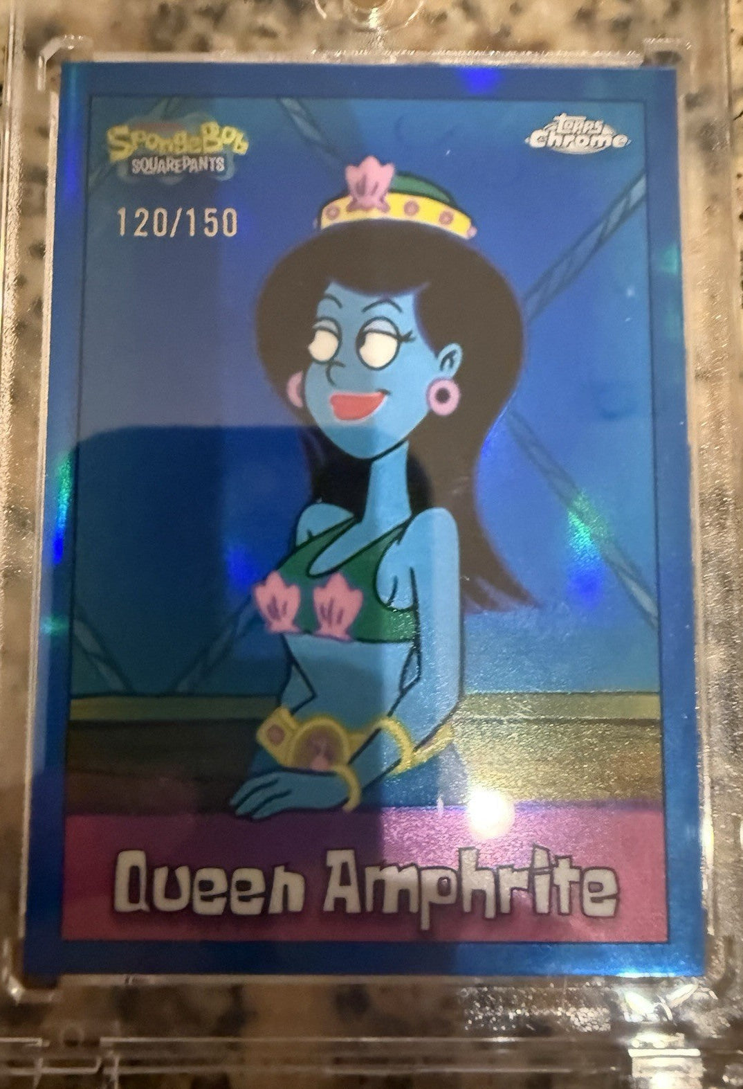 2025 Topps Chrome SpongeBob #198 QUEEN AMPHRITE Blue Refractor /150