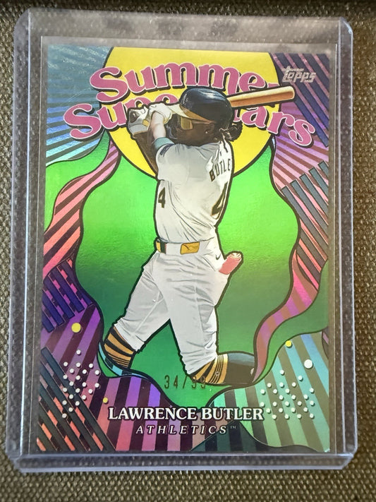 2025 Topps Series 2 Summer Superstars Green Foil /99 Lawrence Butler #SS-30 ut4
