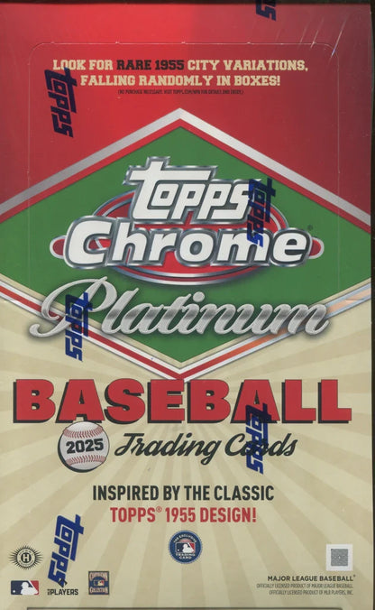 2025 TOPPS CHROME PLATINUM BASEBALL HOBBY BOX (1 AUTO) MLB Brand New Presale QTY