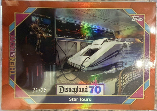 Star Wars Star Tours Orange /25 Then & Now Topps Disneyland Resort 70th #52