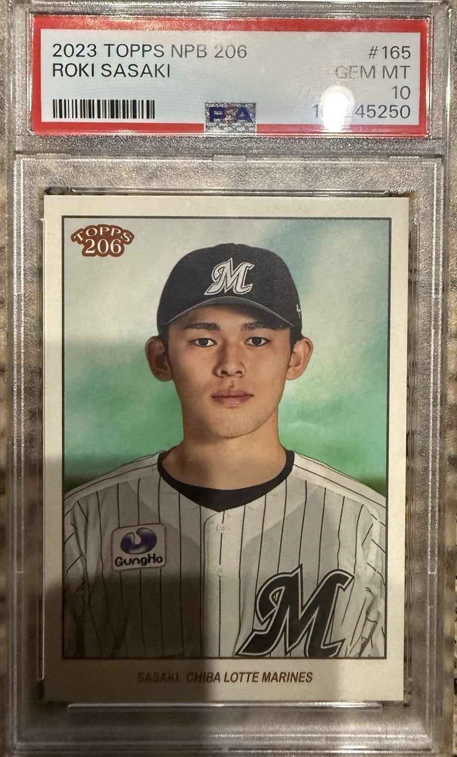 2023 Topps 206 NPB Nippon Professional Baseball - Roki Sasaki #165 (RC) PSA 10