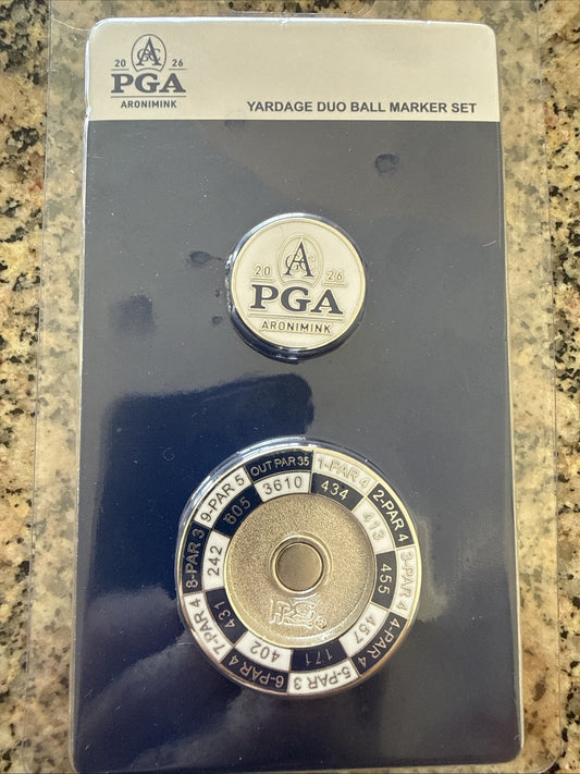 2026 Pga Championship Ball Marker Yardage Coin mondo Aronimink new