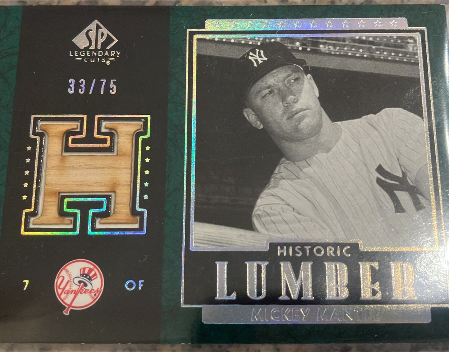 2003 Upper deck sp mickey mantle game used card
