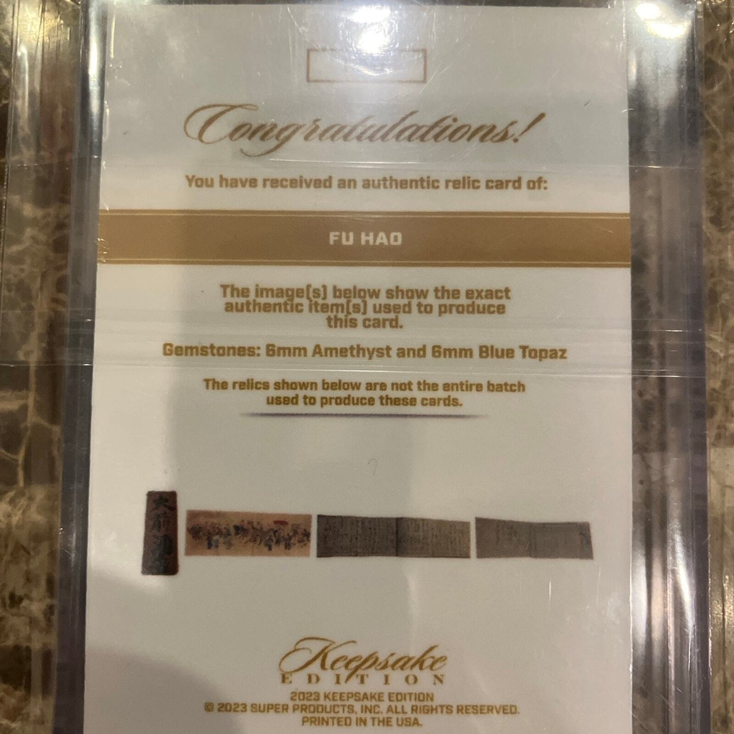 Fu hao gem relic