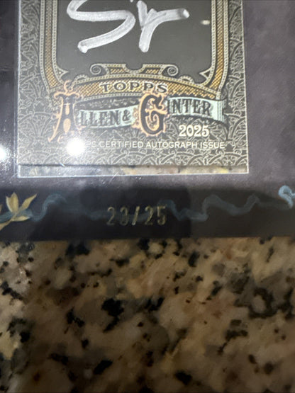Shyne 2025 Topps Allen & Ginter X #MA-S Black Frame Black Silver Ink #/25 Auto