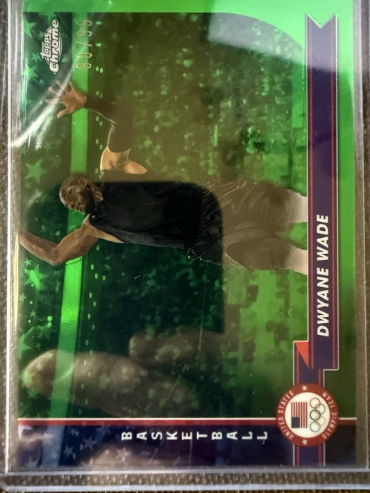 Dwayne Wade 2024 Topps Chrome U.S. Olympics Green  /99Team USA