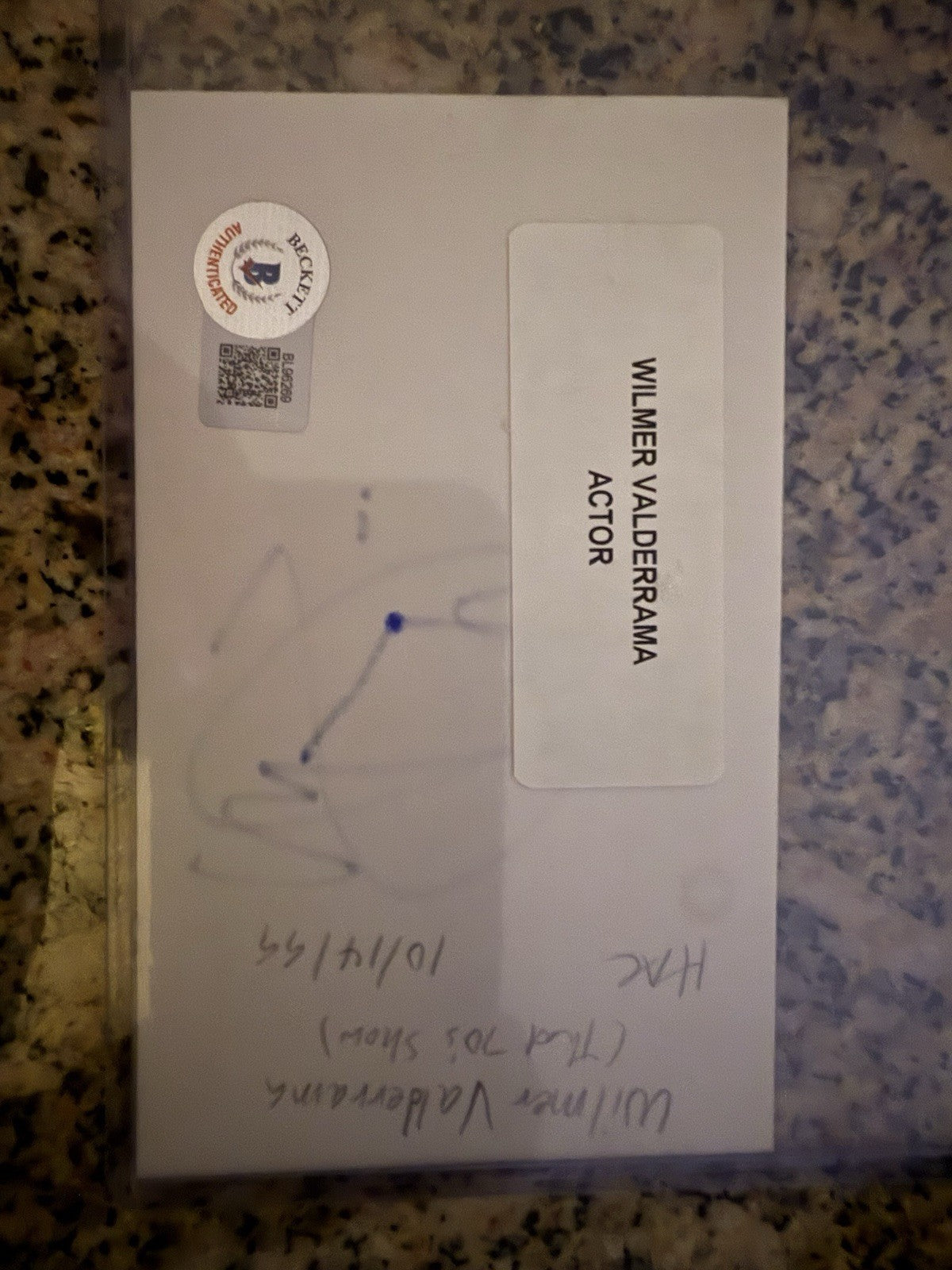 Wilmer Valderrama Auto That 70s Show. Beckett Cert