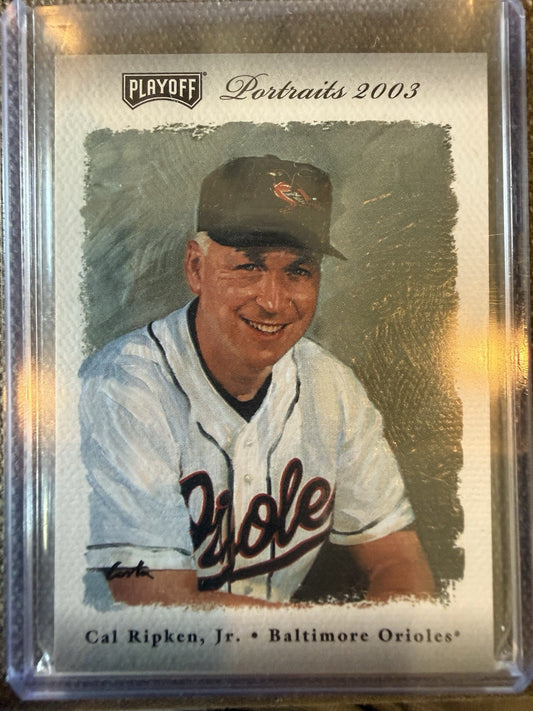 2003 Playoff Portraits #62 Cal Ripken Jr. Materials