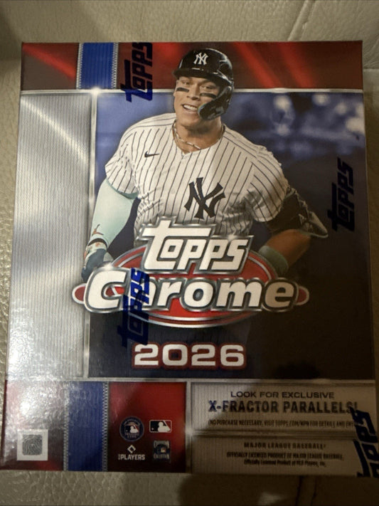 2026 Topps Chrome Baseball MLB Factory Sealed Mega Box