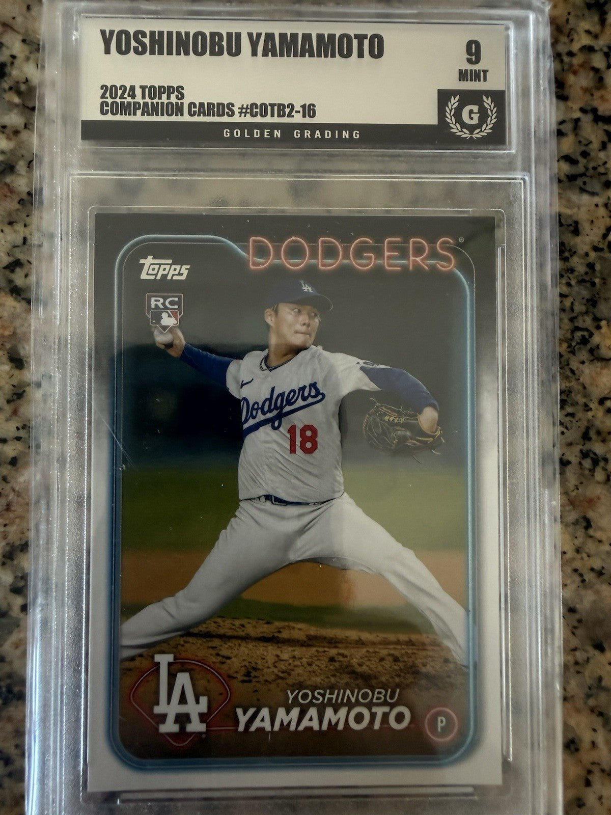 2024 Topps Yoshinobu Yamamoto Companion Card COTB2-16 Los Angeles Dodgers RC SP