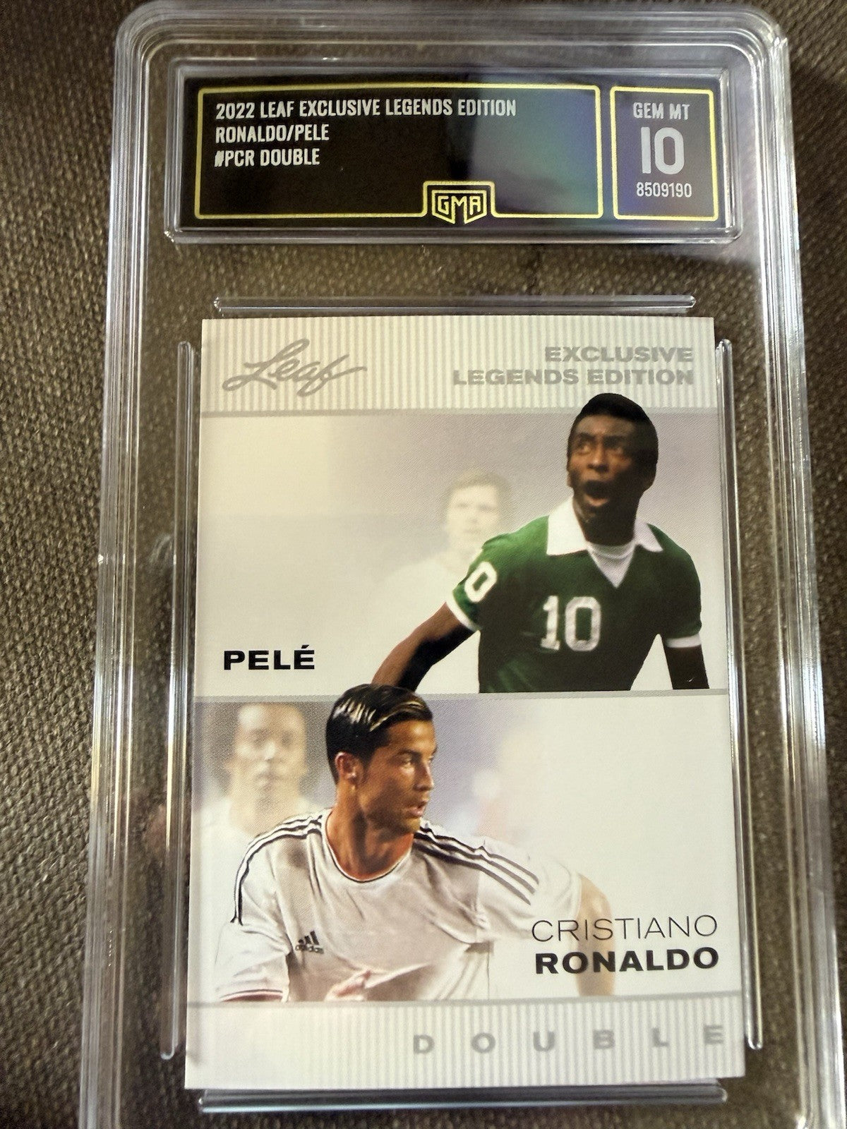 PELE & CRISTIANO RONALDO 2022 LEAF Double Exclusive Legends Edition #P-CR. Mint!