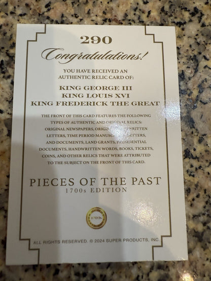 PIECES OF THE PAST FREDERICK THE GREAT HANDWRITTEN KING GEORGE III LOUIS XVI