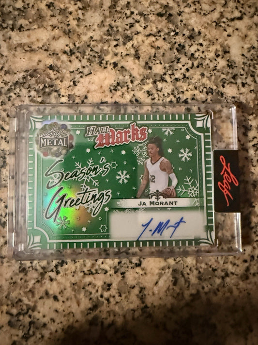 2025 Leaf Metal Happy Holidays - Hall Marks Ja Morant #HM-JM1 /4