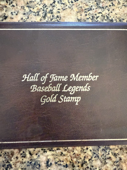HALL OF FAME MEMBER BASEBALL LEGENDS GOLD STAMP & 1ST DAY COVER TED WILLIAMS