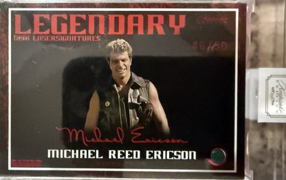 Legendary Gem Laser Signatures Michael Reed Ericson /50 Rambokeepsake edition￼