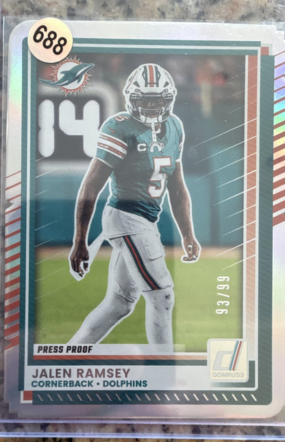 2025 Panini Donruss - Jalen Ramsey #50 Press Proof Silver Die-Cut /99