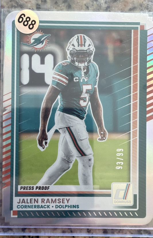 2025 Panini Donruss - Jalen Ramsey #50 Press Proof Silver Die-Cut /99