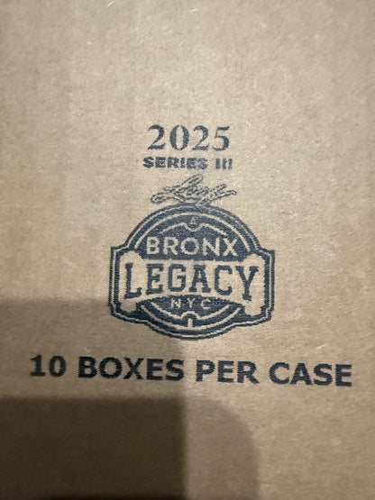 2025 Leaf Bronx Legacy Baseball Sealed Hobby Case, 10 Boxes!