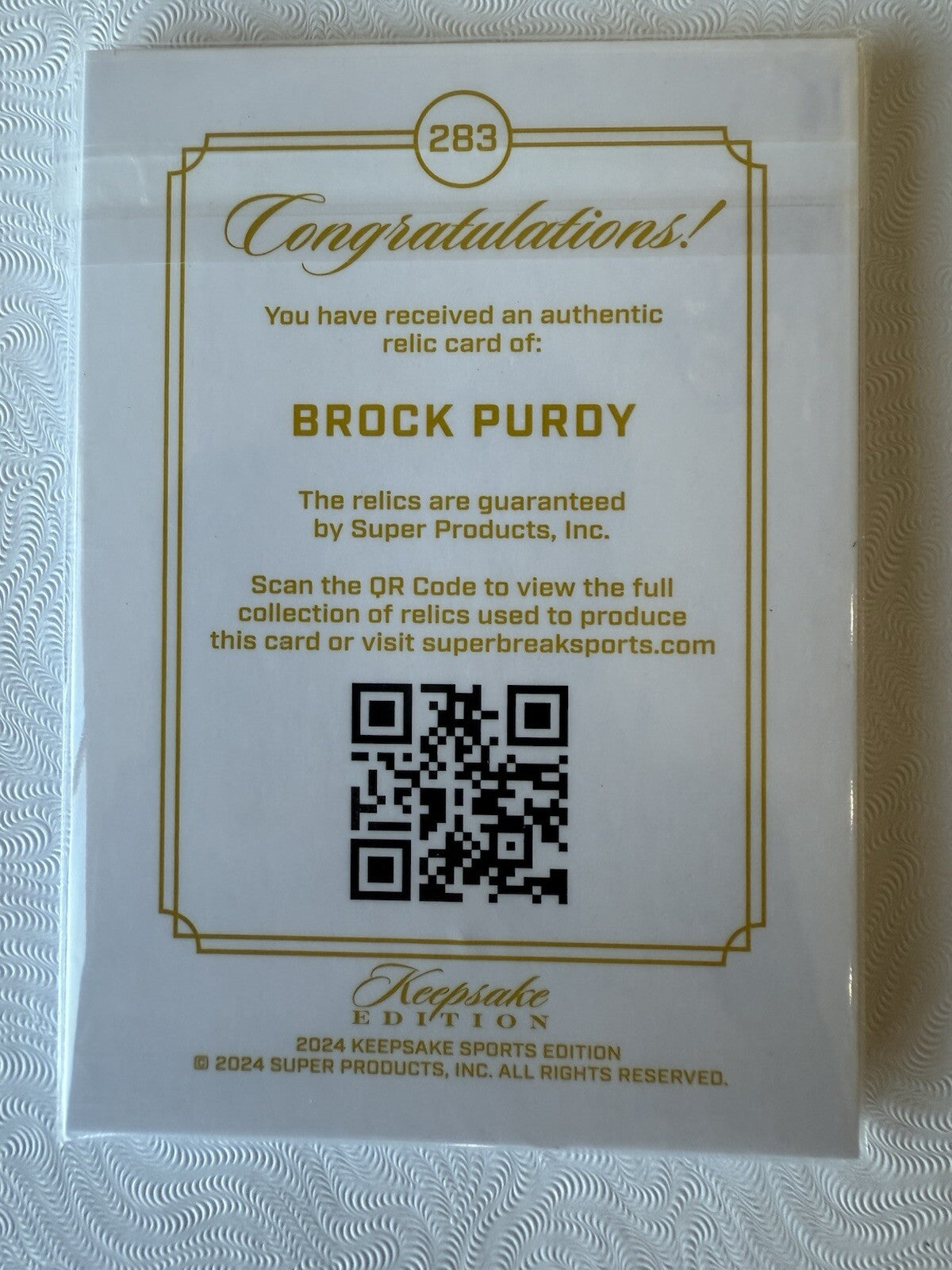 Purdy Gem Patch Super Break Keepsake Edition