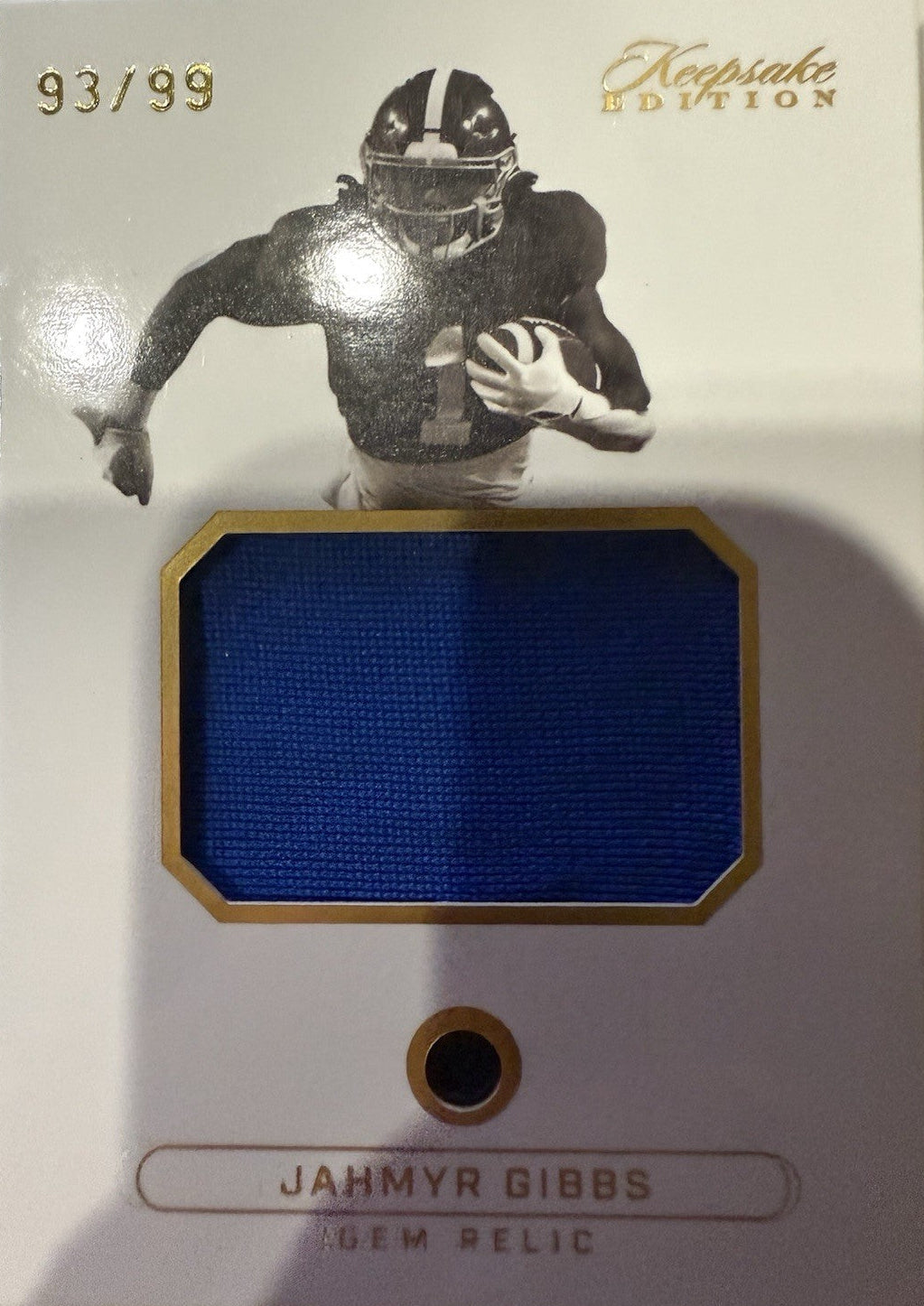 Jahmyr Gibbs Keepsake Gem Relic