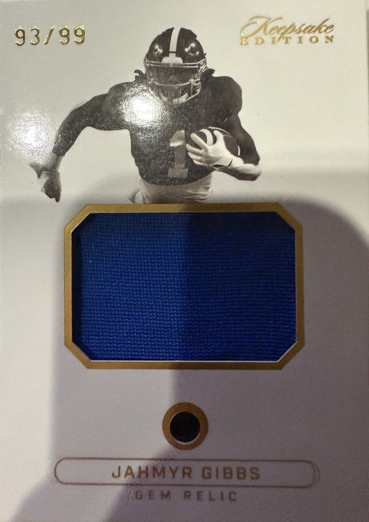 Jahmyr Gibbs Keepsake Gem Relic
