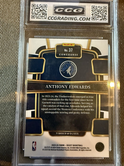 2023-24 Panini Select #37 Anthony Edwards Concourse Blue Minnesota Timberwolves