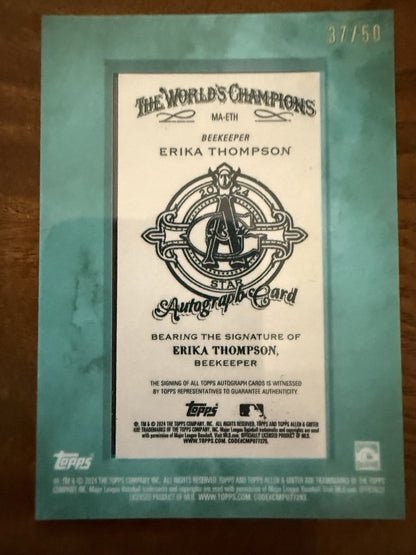 erika thompson Blue Mini Auto /50 . 2024 Ginter