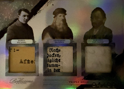 2023 Bellissimo Da Vinci Van Gogh Picasso Triple Relic #'d /99Handwriting