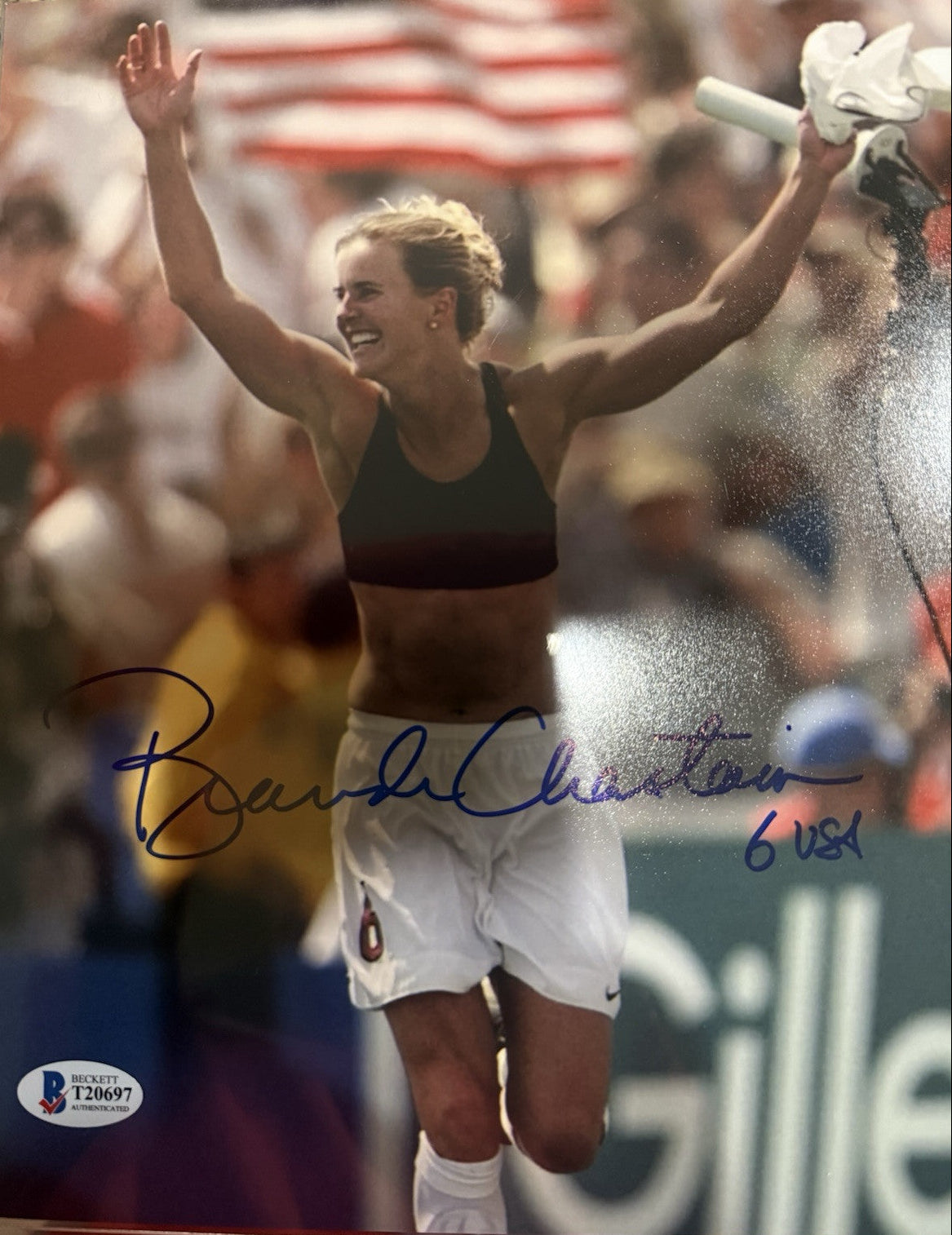 brandi chastain autograph. USA Women’s World Cup. Beckett Authenticated